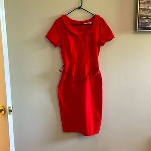 MUXXN Retro Scoop Neck Dress